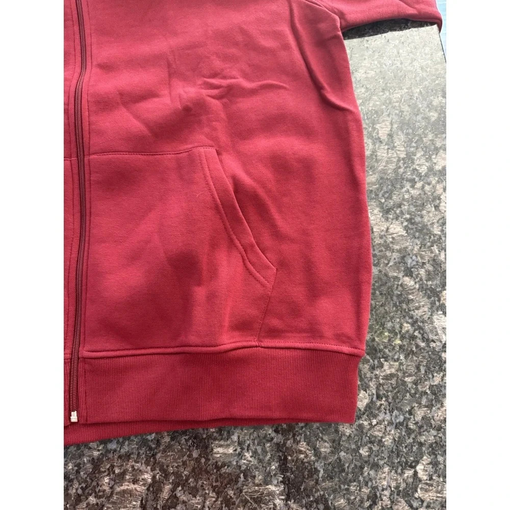 True Religion Radiant Buddha Zip Hoodie Men's‎ 3XL Red Dahlia Pullover Sweater